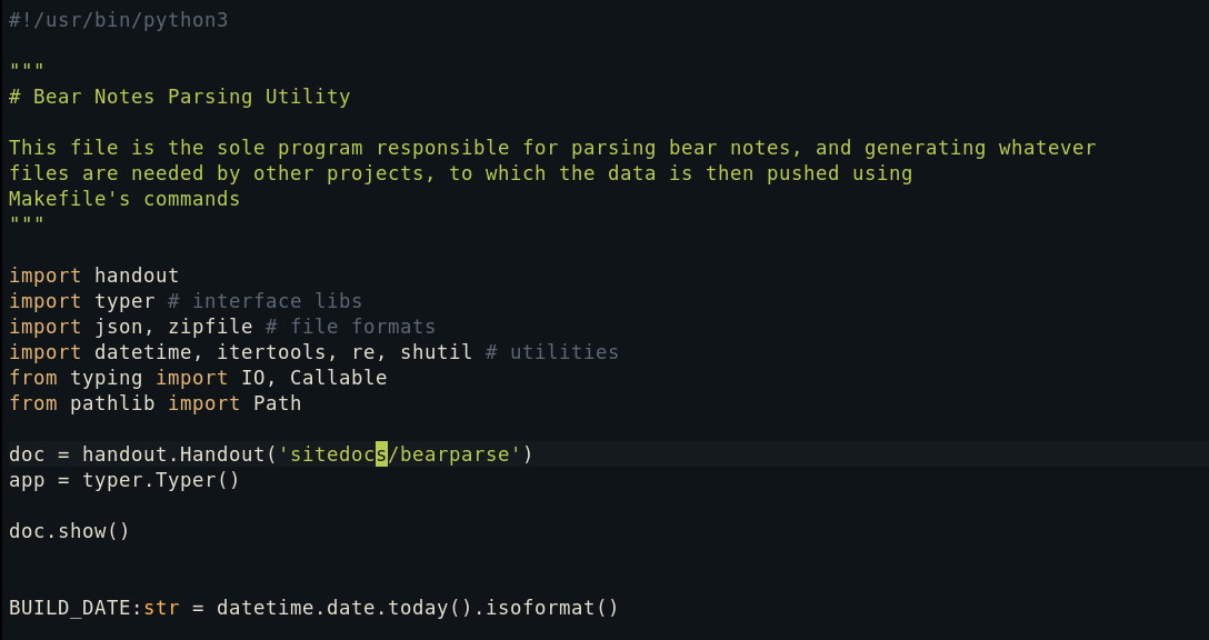 a peek at bearparse code